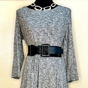 Grey sweater dress for women